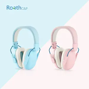 Headphone anak-anak antibising portabel penutup telinga yang dapat diatur untuk perjalanan belajar