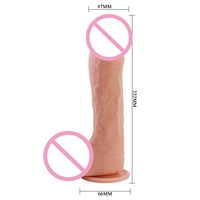 Godemiché réaliste souple et pas cher, effet peau, petit pénis, double ventouse en silicone, jouet sexuel anal pour hommes et femmes