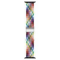 Correa de nailon trenzado con hebilla de metal para Apple Watch Band Series 9 8 7 6 pulsera elástica IWatch 49mm 45mm 44mm 41mm 40mm cinturón