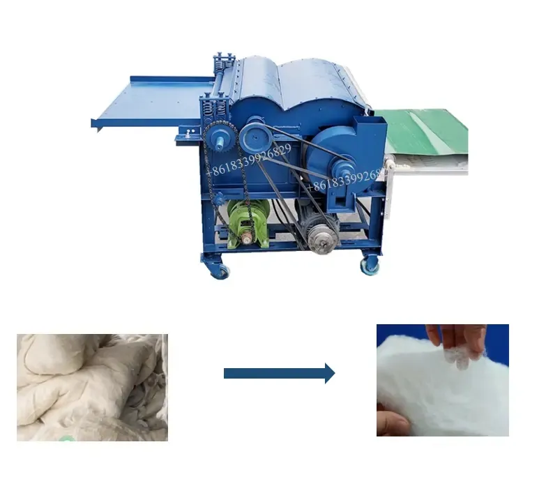 Sử dụng bông QUILT quần áo nới lỏng máy/chất thải may vải dệt tái chế máy/Polyester STAPLE sợi mở máy