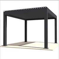 Pergola bioclimatique motorisée à lames orientables en aluminium JC, auvent personnalisé