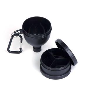 कस्टम लोगो पोर्टेबल प्लास्टिक जिम प्रोटीन फनल खेल फिटनेस प्रोटीन पाउडर कंटेनर कीचेन के साथ - Product Image 2