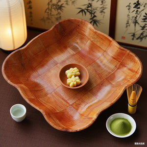 ชุดชามสลัดไม้ธรรมชาติพิมพ์ลายแบบไม่เปราะบางสำหรับซุปก๋วยเตี๋ยวผลไม้และอื่นๆ! - Product Image 3