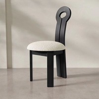 Chaise de salle à manger en bois massif épaissi, style minimaliste moderne, siège rembourré pour salon, chaise de designer pour la maison