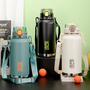 Gourde isotherme portable en acier inoxydable de 1100 ml, à double paroi, avec poignée, pour la randonnée, les voyages et le camping - Product Image 1