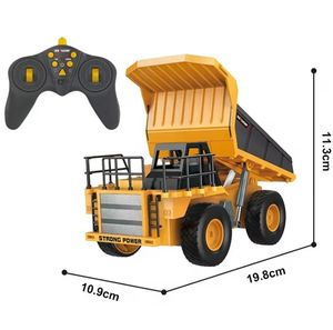 Camion à benne basculante semi-alliage de simulation RC 9CH 1/24 SJY-13555 prêt à rouler, véhicule d'ingénierie radiocommandé pour intérieur/extérieur - Product Image 2