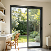 Porte coulissante en aluminium et verre, lisse, anti-humidité, anti-moisissure, résistante à la corrosion, pour la maison, vente en gros à prix réduit