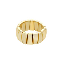 Bracelet personnalisé haut de gamme en plastique à motif spirale pour femme, large, doré et argenté, entrelacé, style mode