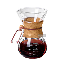 Support en bois HIGHWIN 400ml 600ml 800ml cafetière en verre à café goutte à goutte froide verser sur le brasseur