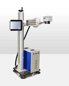 Machine de marquage laser <span class=keywords><strong>volante</strong></span> intelligente 20W 50W pour ligne de production automatisée, code de date d'emballage, logo, fil, câble, tube, tuyau, code QR - Product Image 4