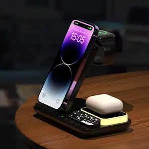 2023 Office Desk Qi2 15W 5 In One Wireless Mobile Phone Charger Stand