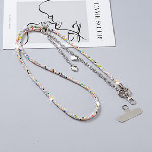 เคสสายคล้องข้อมือลูกปัดแวววาวสายคล้องพวงกุญแจคาดลำตัวสายคล้องโทรศัพท์มือถือสายคล้องมือถือ - Product Image 6