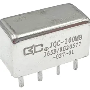 Qunli JQC-100MB High reliable Aerospace Relay 10A DPDT 8 pole crystal can hermetically sealed package PCB manufacturer relay