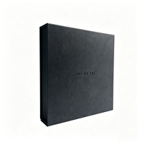 Boîte rigide pliable en papier texturé écologique et recyclable, logo en feuille d'or, boîte cadeau de luxe, gain de place, magnétique, portable