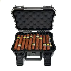 IP67 Premium Hard Plastic Portable case Carrying Tool Box for cigar or camera with Pre-cut Foam