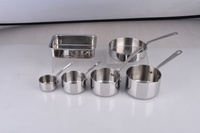 Ensemble de casseroles en acier inoxydable moderne 6 pièces Casserole Sauteuse Rôtissoire - Cuisine saine Pots de cuisson pour restaurant Hôtel