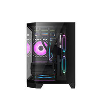 Boîtier PC AntarcChill Mid Tower en verre trempé, design gaming avec alliage d'aluminium élégant, format MicroATX, vente en gros