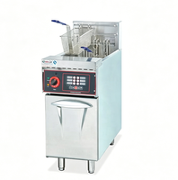 Friteuse électrique professionnelle KFC à 2 bacs et 2 paniers en acier inoxydable 28L/bac, nouvelle machine à frites avec minuterie