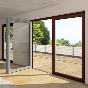 Portes vitrées givrées d'intérieur moderne Portes fenêtres à battant en aluminium personnalisées extrêmement étroites avec surface finie en vente - Product Image 2