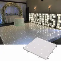 Blanco Color interactivo intermitente LED portátil Starlit de piso de baile boda