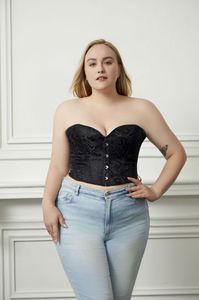 Đường cong cộng với kích thước Corset ngắn Shapewear cho vú Nâng eo Giảm Béo ren lên busks đóng cửa cổ điển Corset Crop Top cho wome - Product Image 4