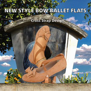 Zapatos Planos de Mujer al por Mayor, Estilo Moderno 2025, Verano, Sin Cordones, Transpirables, Tallas Grandes, Cómodos, Bailarinas con Tiras Cruzadas - Product Image 2