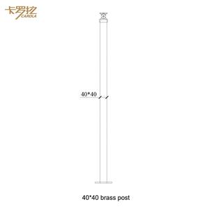 Barandillas <span class=keywords><strong>de</strong></span> Latón <span class=keywords><strong>de</strong></span> Estilo Antiguo Minimalista Moderno, Poste <span class=keywords><strong>de</strong></span> Escalera Montado en el Suelo, Barandilla <span class=keywords><strong>de</strong></span> <span class=keywords><strong>Madera</strong></span> para Interiores/Exteriores, Barandillas para Hoteles y Villas - Product Image 2