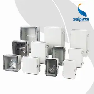 Saipwell SP-CAG-435320 430*530*200MM Large Size Rectangle PC Plastic Enclosure Box Waterproof Electrical Din Rail Enclosure