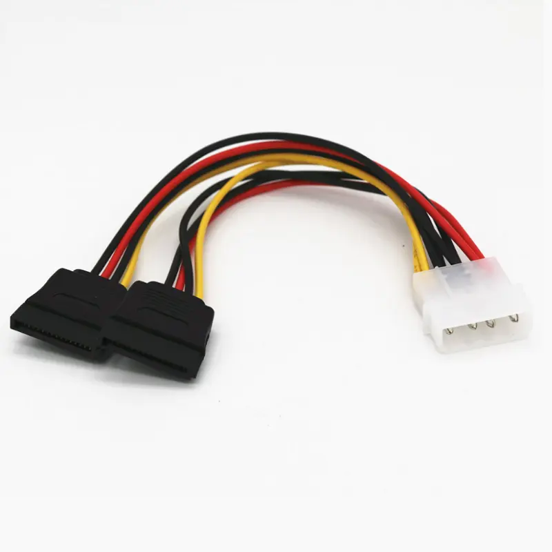 4pin to dual 15pin sata power cable good price sata power 4pin female cabel for sale