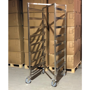 Chariot de boulangerie en acier inoxydable à niveaux imbriqués pour plateaux de cuisson de 15/18/20 niveaux - Product Image 4