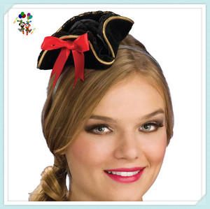 Cheap Girls Fancy Dress Costume Clip on <strong>Red</strong> Color Mini <strong>Top</strong> <strong>Hats</strong> with Feathers HPC-2611 - Product Image 5