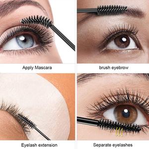 Mascara en gros Pinky Leem, brosses pour les yeux, porte-clés pour les cils, poignée transparente écologique, noir rose, baguettes à mascara en silicone réutilisables - Product Image 2