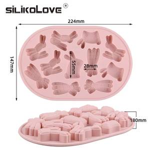 MUYULINS Factory Easter 11-Cavity Rabbit Carrot Shaped LFGB Non-Stick BPA-Free <b>Silicone</b> Cake Decorating Mold - Product Image 4