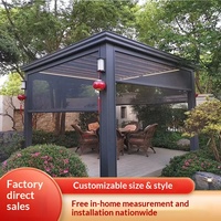 Pergola motorisée à lames orientables LFL Custom Luxury, en aluminium robuste, pour extérieur, avec éclairage LED, imperméable, pour jardin, patio ou pavillon.