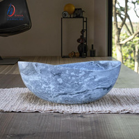 Baignoire de jardin en granit à immersion de style européen moderne avec drain, autoportante, blanche