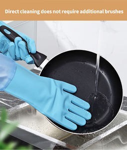 Gants de cuisine en silicone durables, imperméables et réutilisables pour le lavage de la vaisselle - Product Image 3