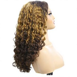 Peluca de Cabello Largo y Liso con Flequillo en Forma de Ocho, Color Dorado, Densidad 130%, Fibra de Alta Temperatura de 24 Pulgadas, Gran Venta en Europa y América - Product Image 5