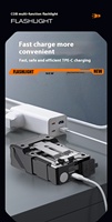 Tren Terbaru Perlengkapan Camping Outdoor Multitool USB Rechargeable EDC Logo Kustom Gantungan Kunci Senter LED/Senter Mini LED