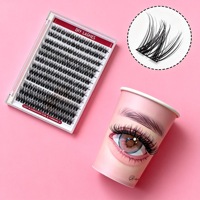 Cils en grappe en fibre de soie PBT de luxe en gros - Cils artificiels super doux et très brillants qui imitent les cheveux naturels.
