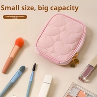 Bolsa de Cosméticos Estilo Coreano, Sobre Rojo, Simple y Elegante, Bolsa de Viaje Portátil, Mini Bolsa de Almacenamiento, Poliéster Ecológico