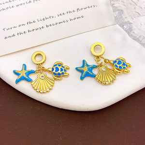 CZ9384 Dijes colgantes chapados en oro y esmaltados con diseños de huevo frito, vajilla, café, donut, cigarrillo y comida, para pulseras deslizantes - Product Image 5