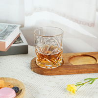 Best Verkopende Kristallen Whiskyglazen Helder Getextureerd En Reliëf Glaswerk Voor Verbeterde Spiritusproeverij