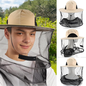 NUEVO Shengxiangmei Guantes de apicultura Sombreros Velo de esgrima Mosquitera Sombrero de red para el sol con máscara de malla de red oculta Garantía de 1 año - Product Image 6
