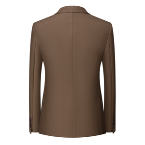 Abiti da sposa di alta qualità da uomo <span class=keywords><strong>marroni</strong></span> doppiopetto bavero formale Slim Fit 2 pezzi - Product Image 4