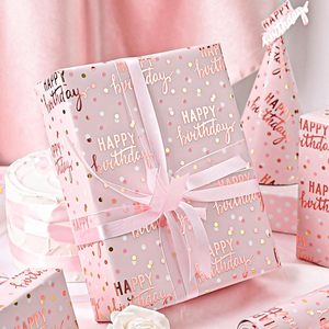 Happy Birthday Confetti <b>Pattern</b> Gift Wrapping <b>Paper</b> Double-Sided Art <b>Paper</b> for Gift Packaging - Product Image 1