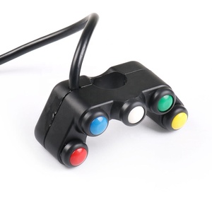 12V in alluminio moto interruttori 7/8 "22mm montaggio manubrio fari indicatori di direzione luci fendinebbia clacson on OFF Start Kill Switch - Product Image 1