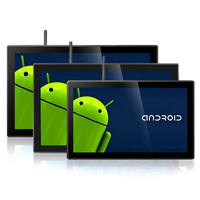 10.1 11.6 12 15.6 18.5 21.5 23.8 inç dokunmatik ekran monitör VESA duvara monte endüstriyel Android 11 hepsi bir 2G + 32G su geçirmez