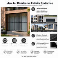 Grille de sécurité verticale en alliage d'aluminium, barrière antivol et anti-escalade pour fenêtre extérieure de sous-sol et d'appartement