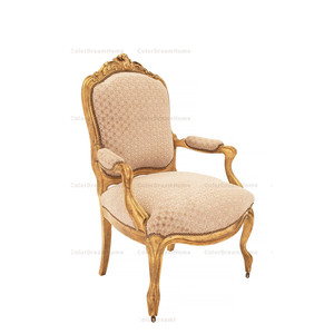 <span class=keywords><strong>Fauteuil</strong></span> de salon d'intérieur antique de style <span class=keywords><strong>Louis</strong></span> <span class=keywords><strong>XV</strong></span> français - Product Image 1