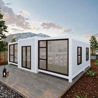 Maison modulaire préfabriquée en acier léger Maison conteneur extensible Étanche Préfabriquée Granny Flat pour usage dans les immeubles de bureaux